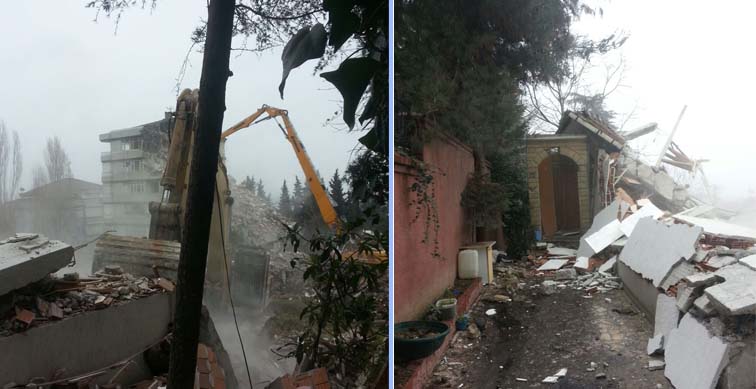 Mahallelinin evleri yıkıldı, Bakan’ın villası kaldı
